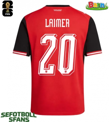 Österrike Konrad Laimer #20 Hemmaställ Barn VM 2026 Kortärmad (+ Korta byxor)